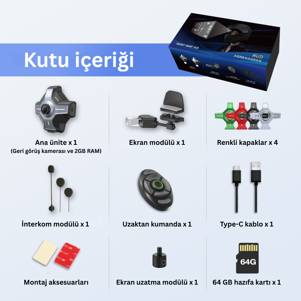 MotoEye E6+ Kask İçi Akıllı Ekran (HUD)