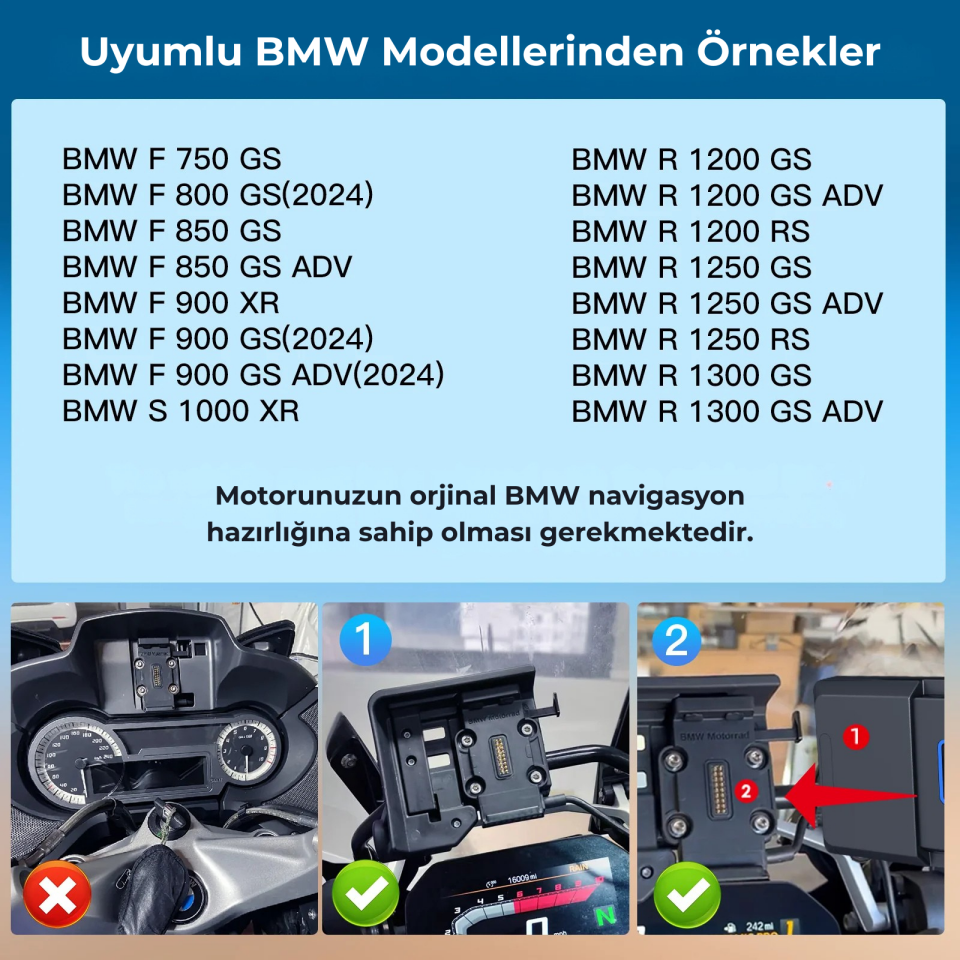 VeraGo BMW Motosiklet CarPlay