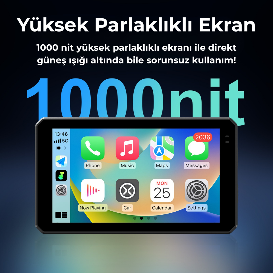 VeraGo Üniversal Motosiklet CarPlay